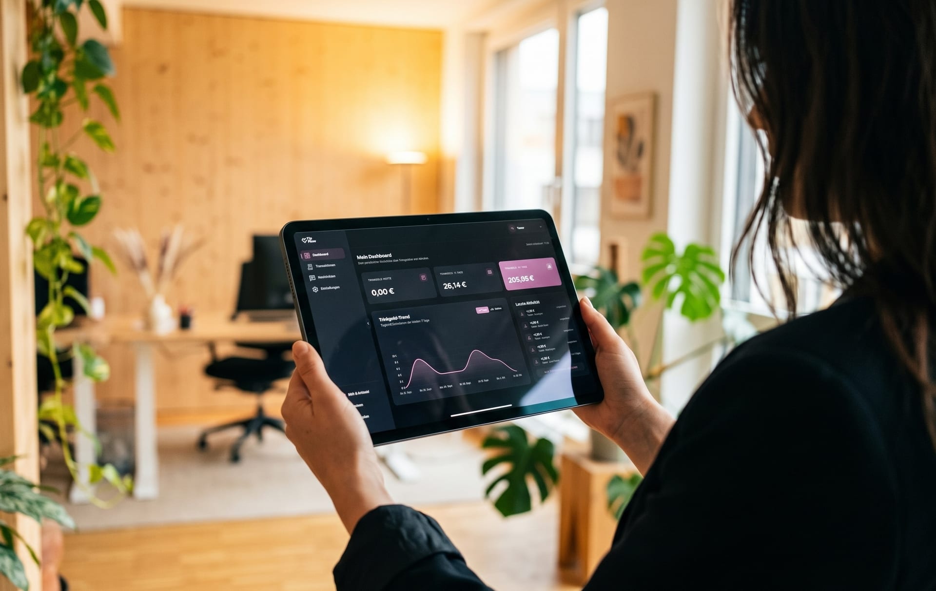 TipFlow dashboard with tip overview and trends
