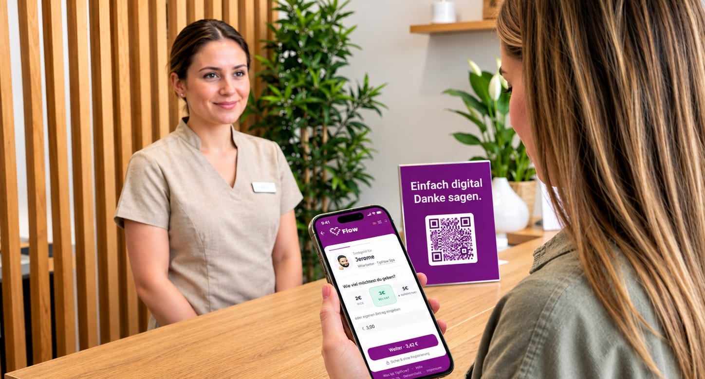 Kunde oder Gast scannt den Touchpoint