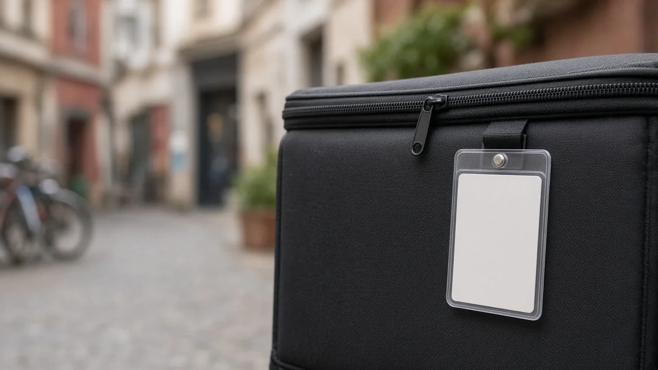 QR code on the delivery bag